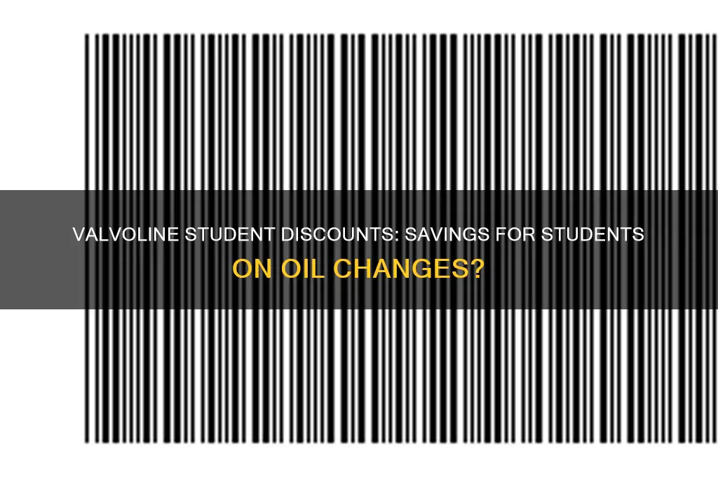 does valvoline do student discounts