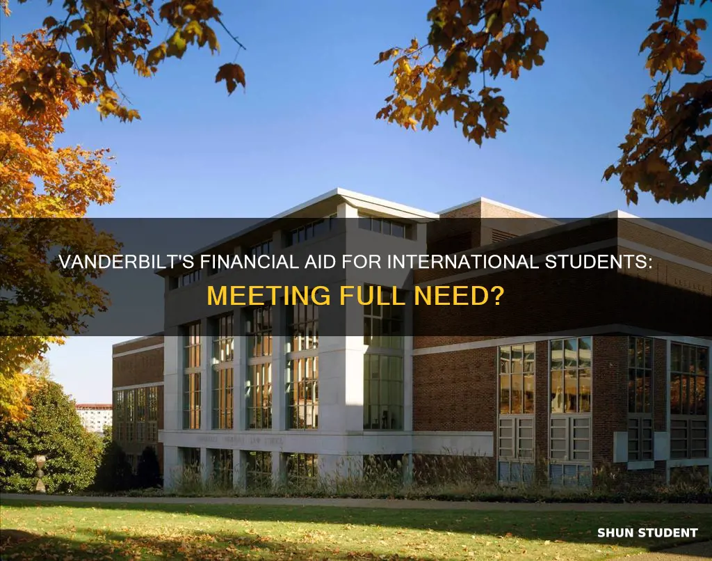 does vanderbilt meet full need for international students