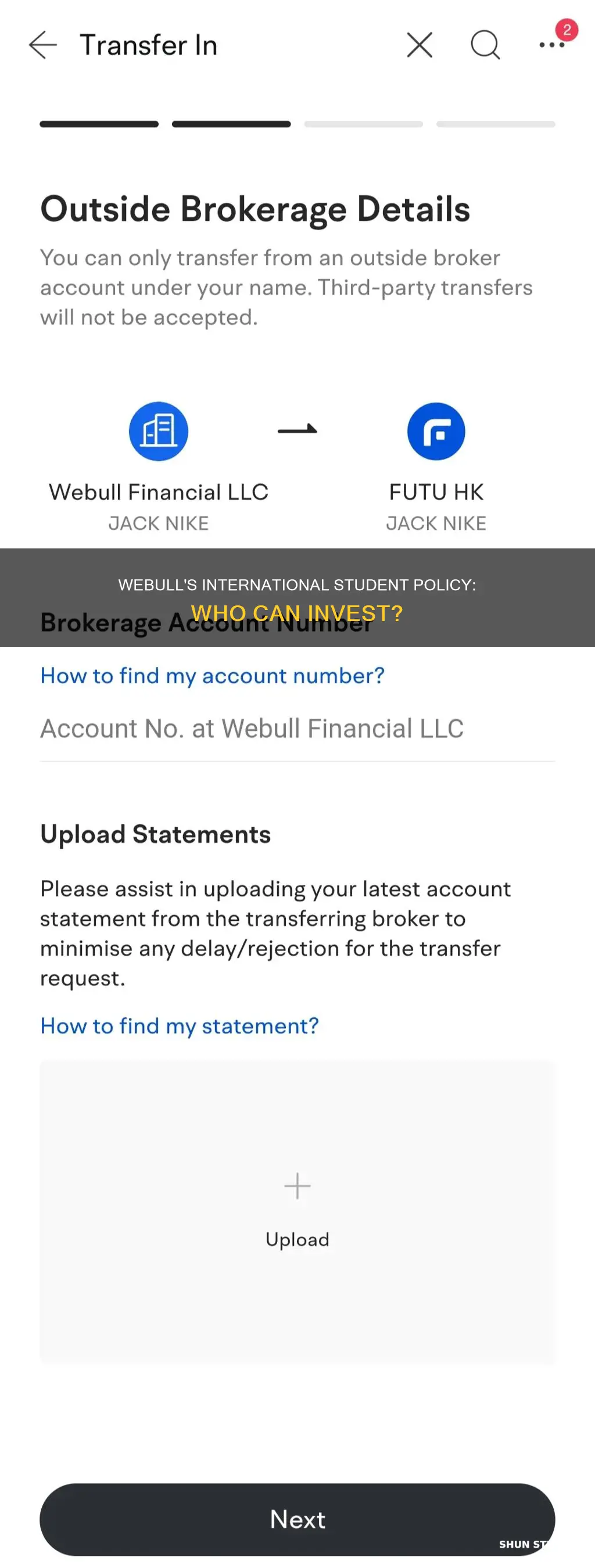 does webull accept international students