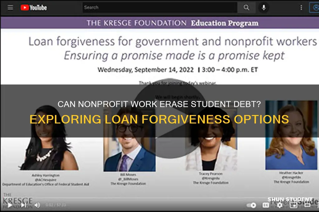 does working for a non profit forgive student loans