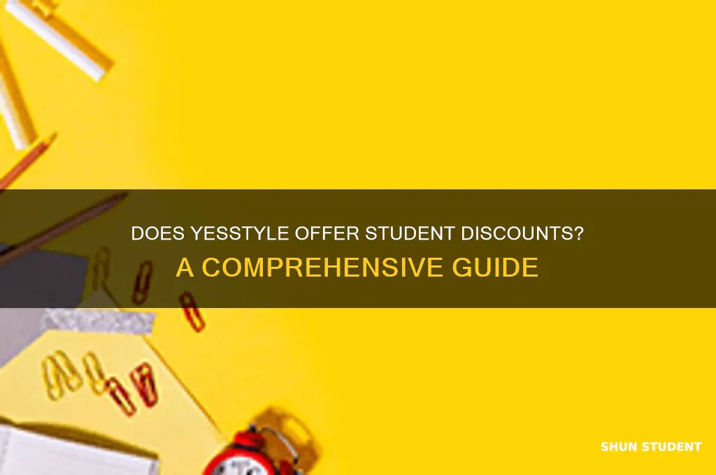 does yesstyle do student discount
