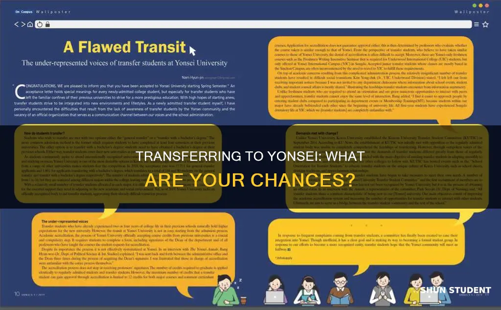 does yonsei university accept transfer students