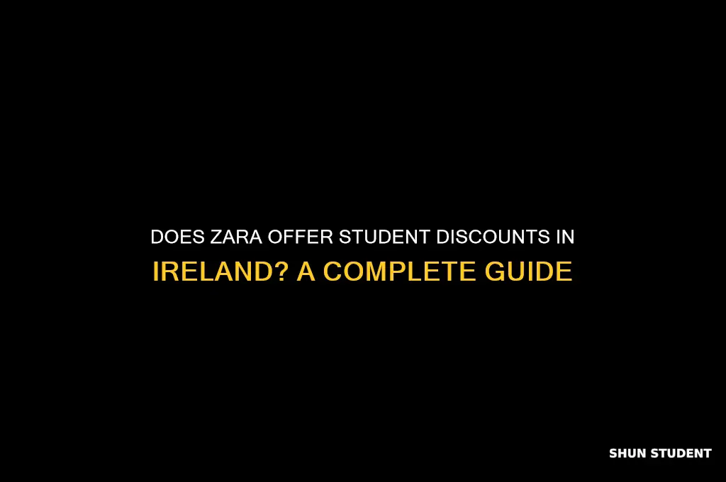 does zara do student discount ireland