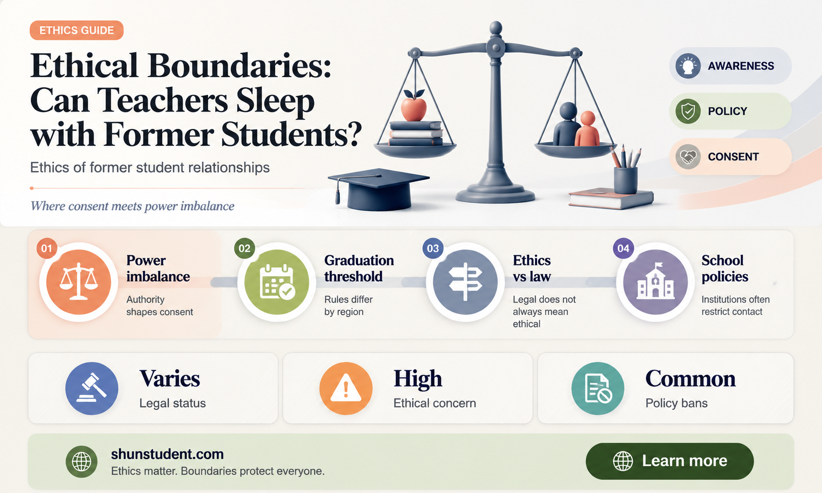 can a teacher sleep with a former student