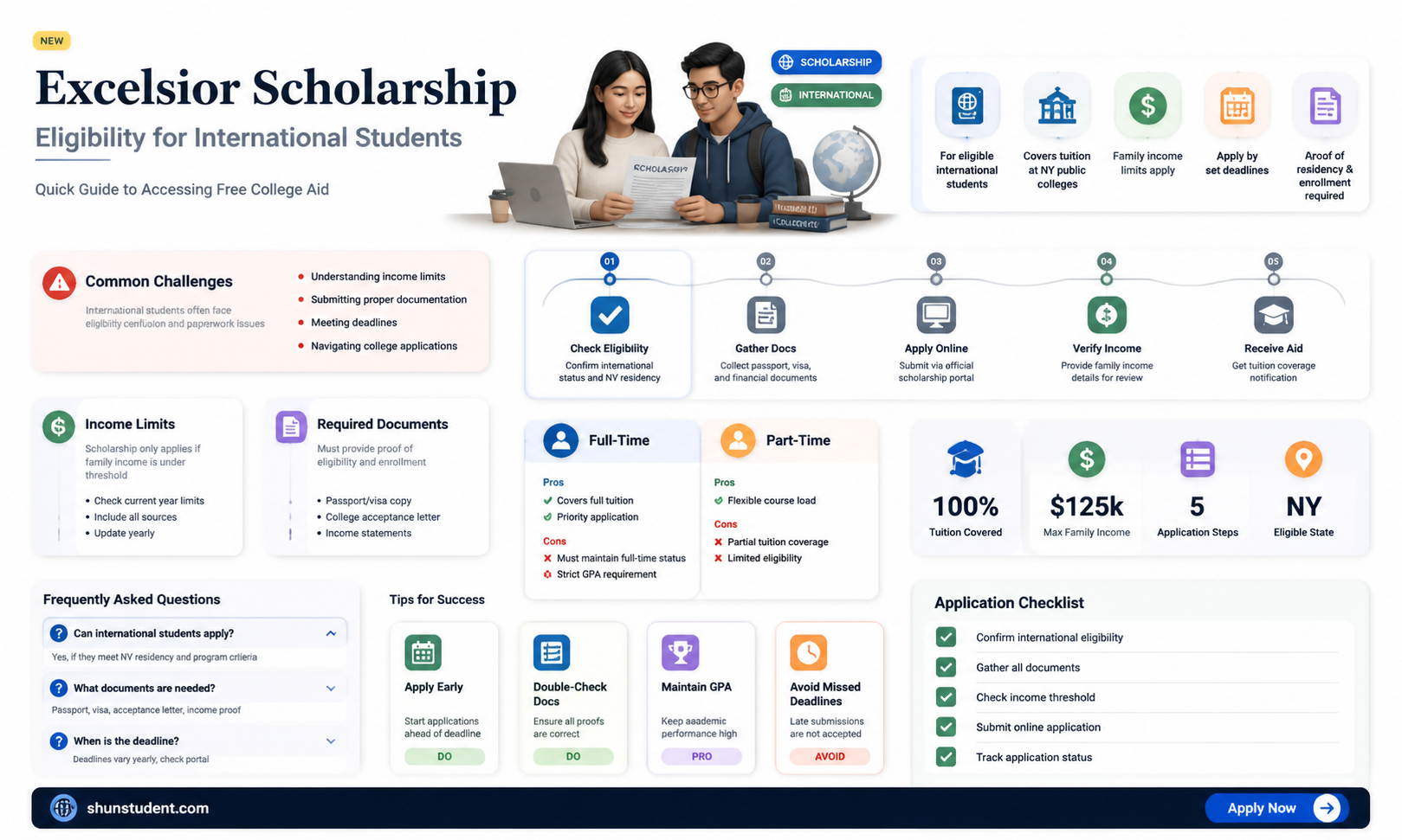 are international students eligible for excelsior