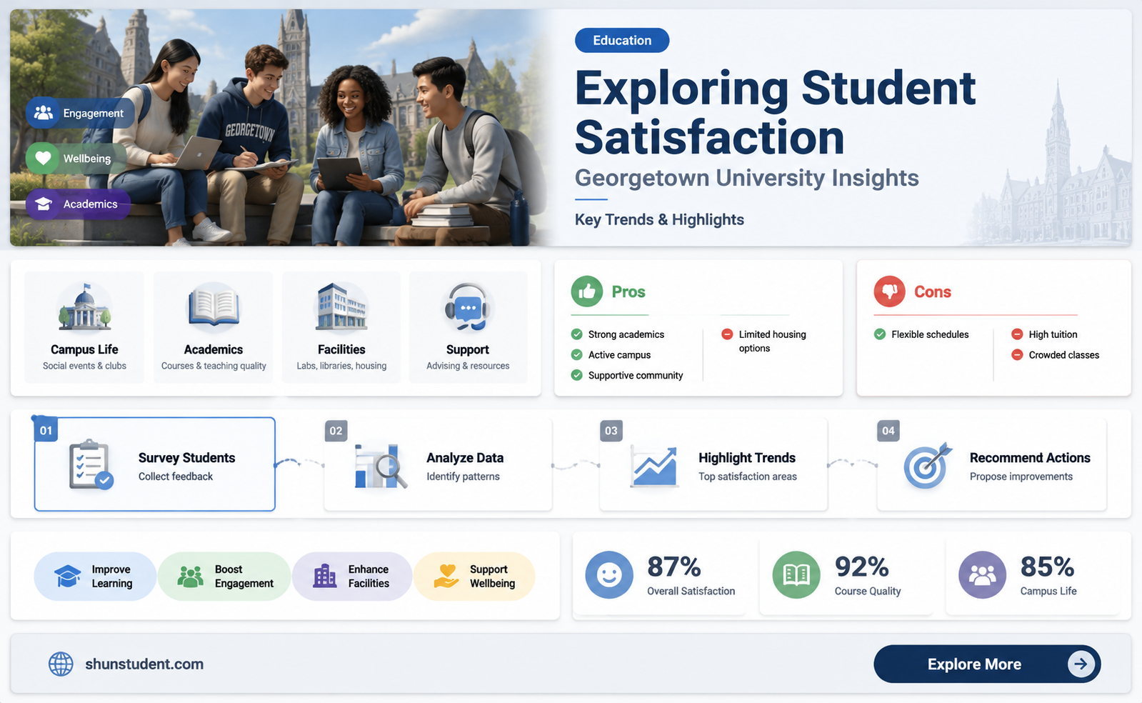 are students happy at georgetown