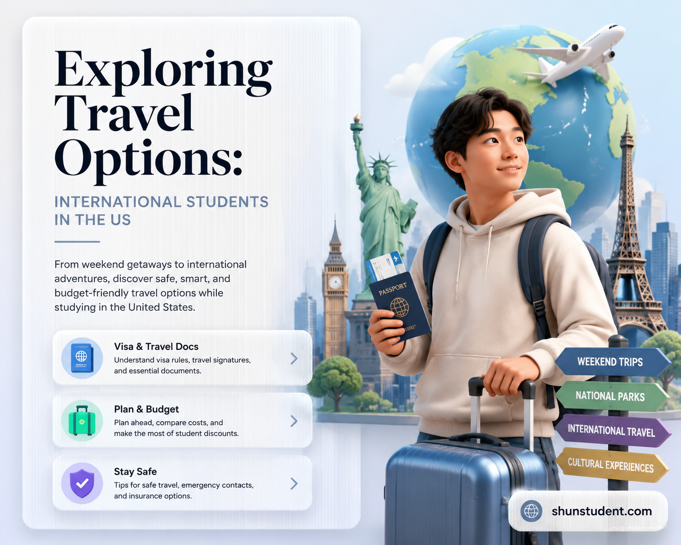 can an international student in us travel to another country