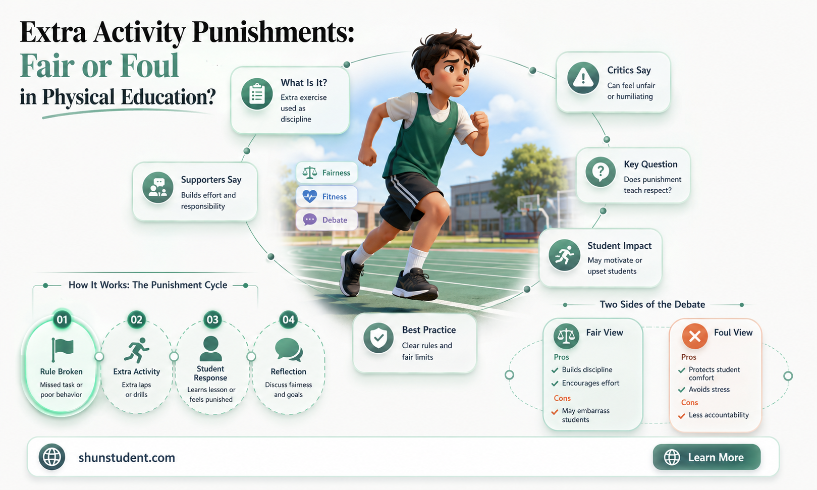 can a physical education teacher punish students by extra activity