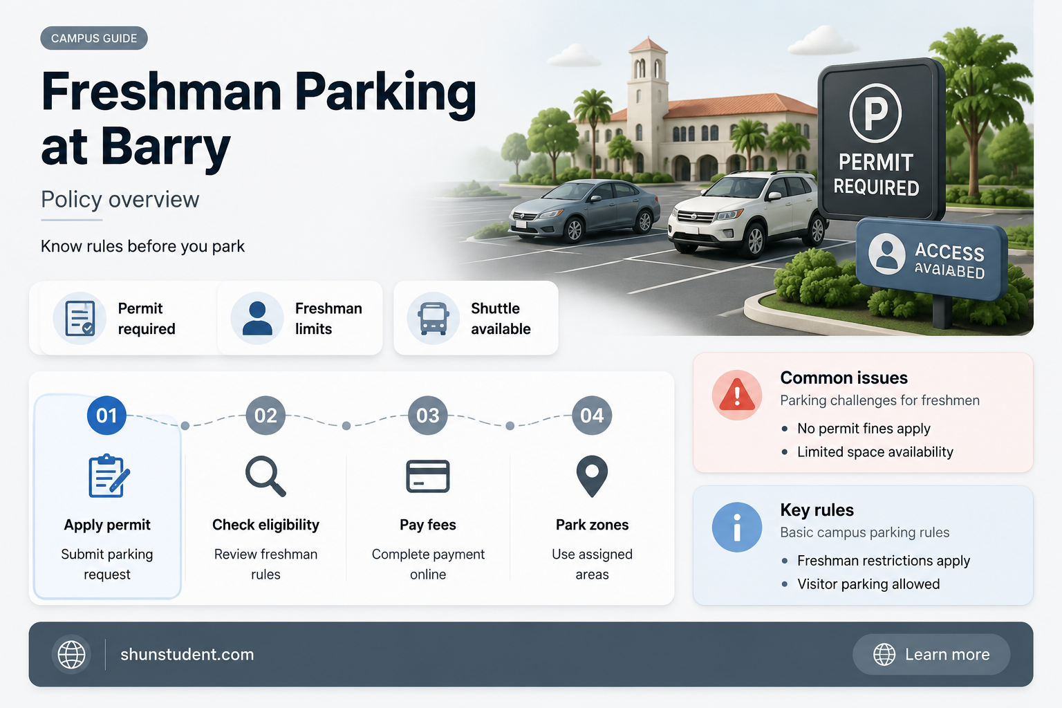 can barry university freshman students have a car