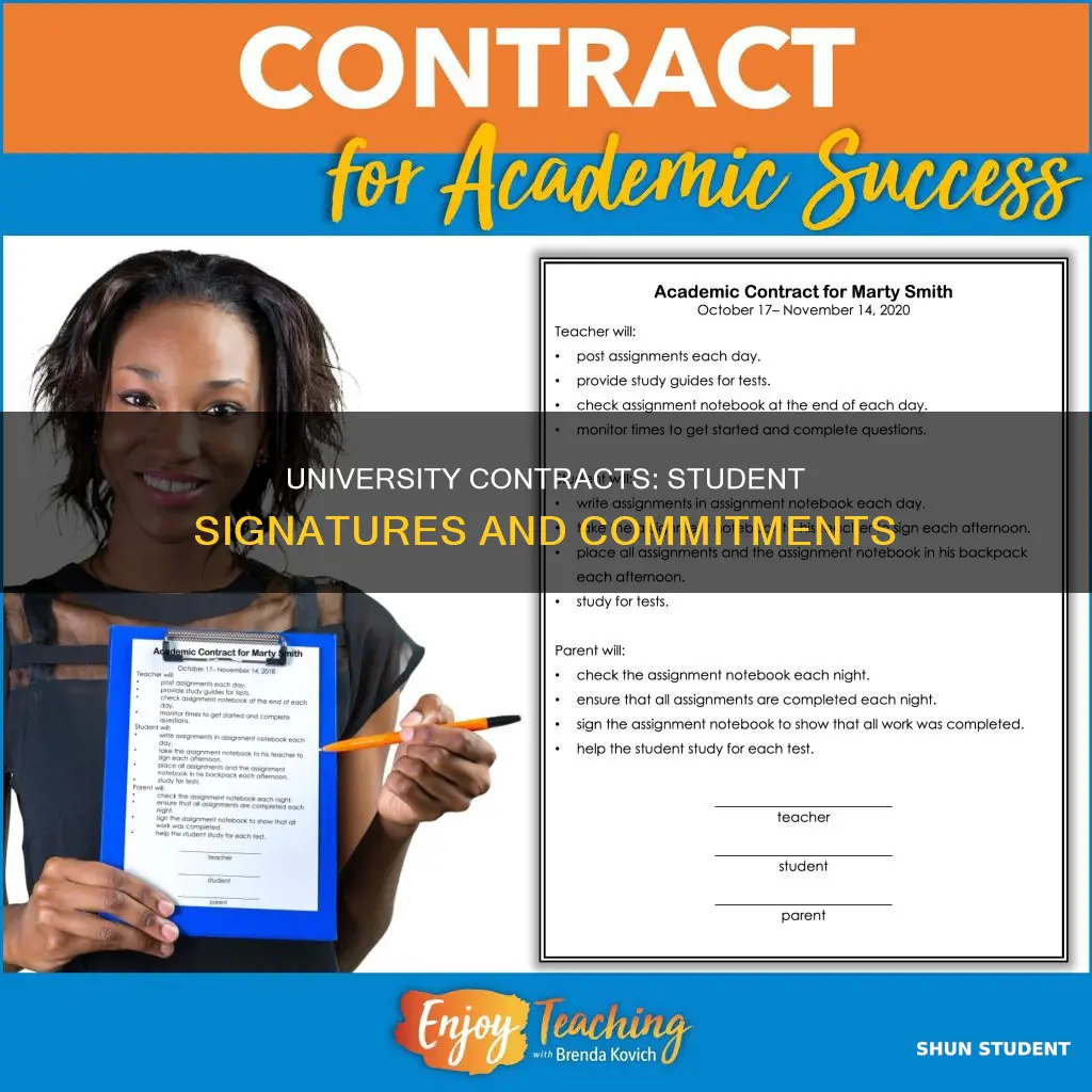 has a student ever signed a contract for a university