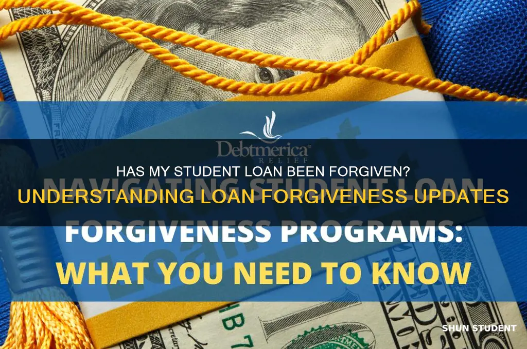 has my student loan been forgiven