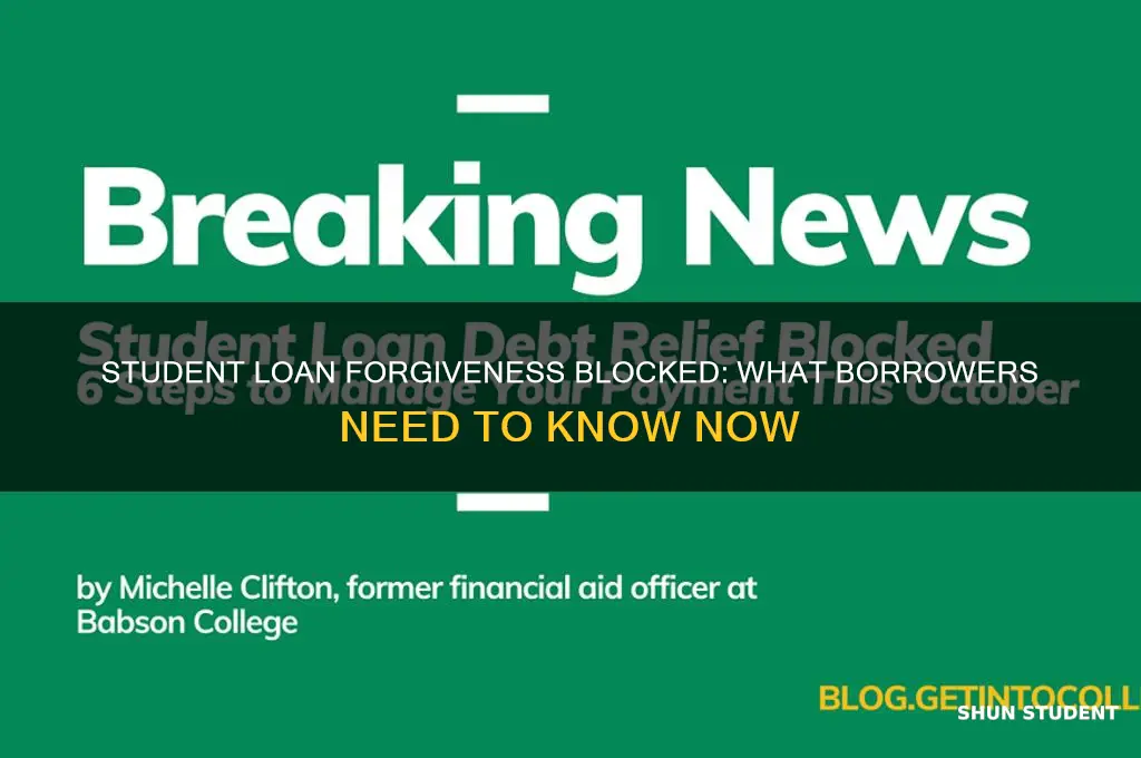 has student loan forgiveness been blocked