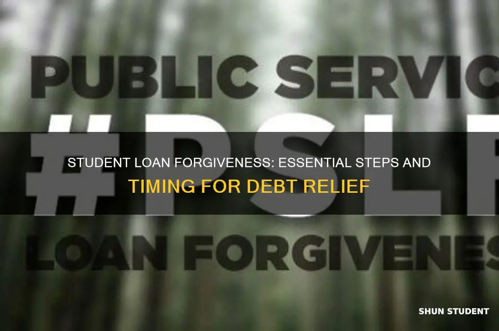 how and when to apply for student loan forgiveness