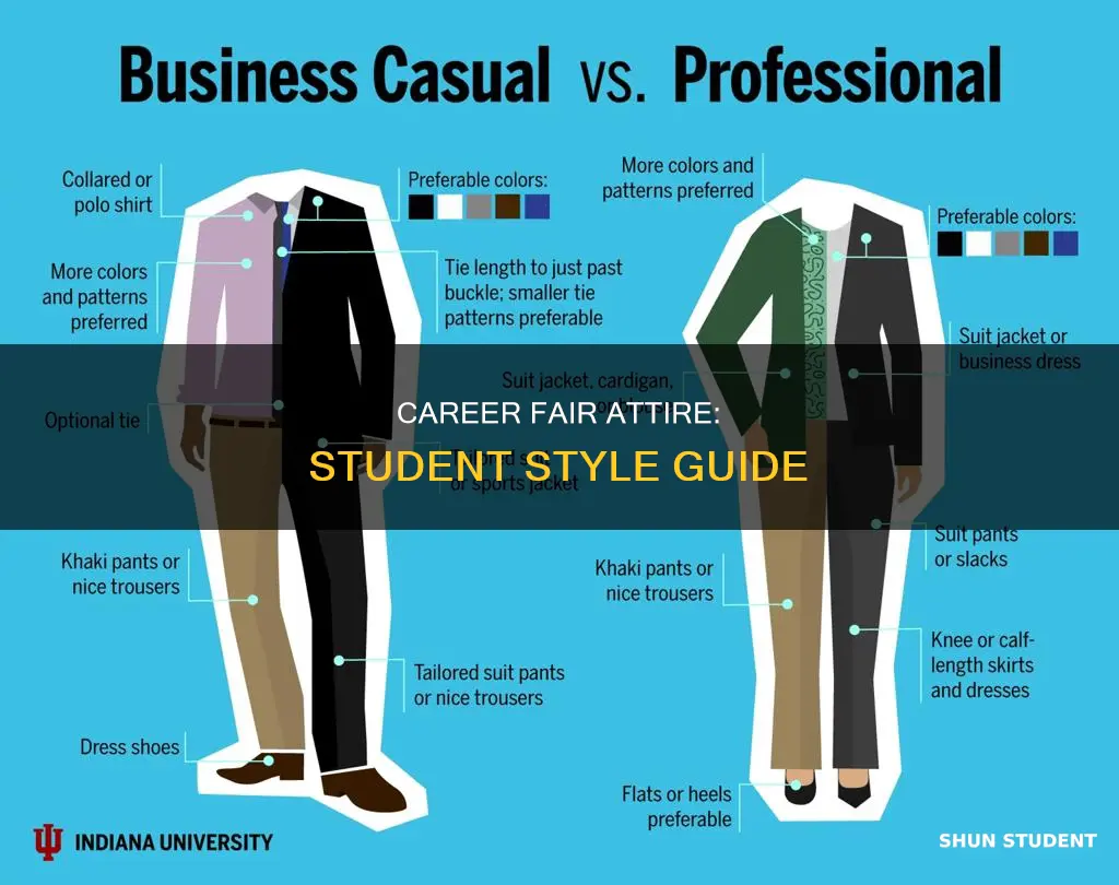 how are students dressed in career fairs at their universities