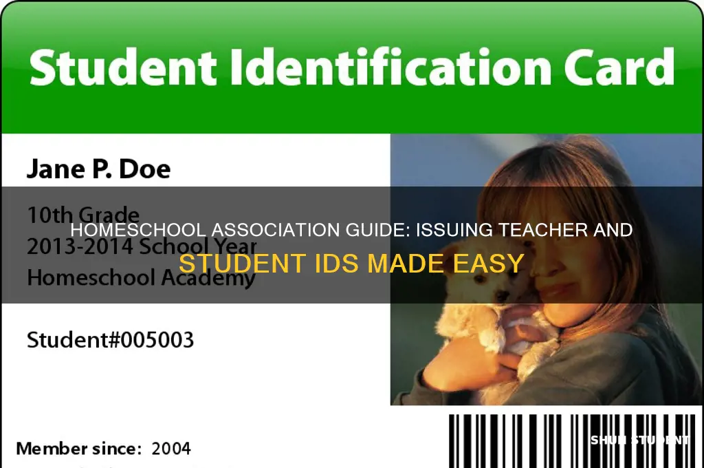how can a homeschool association provide teacher and student ids