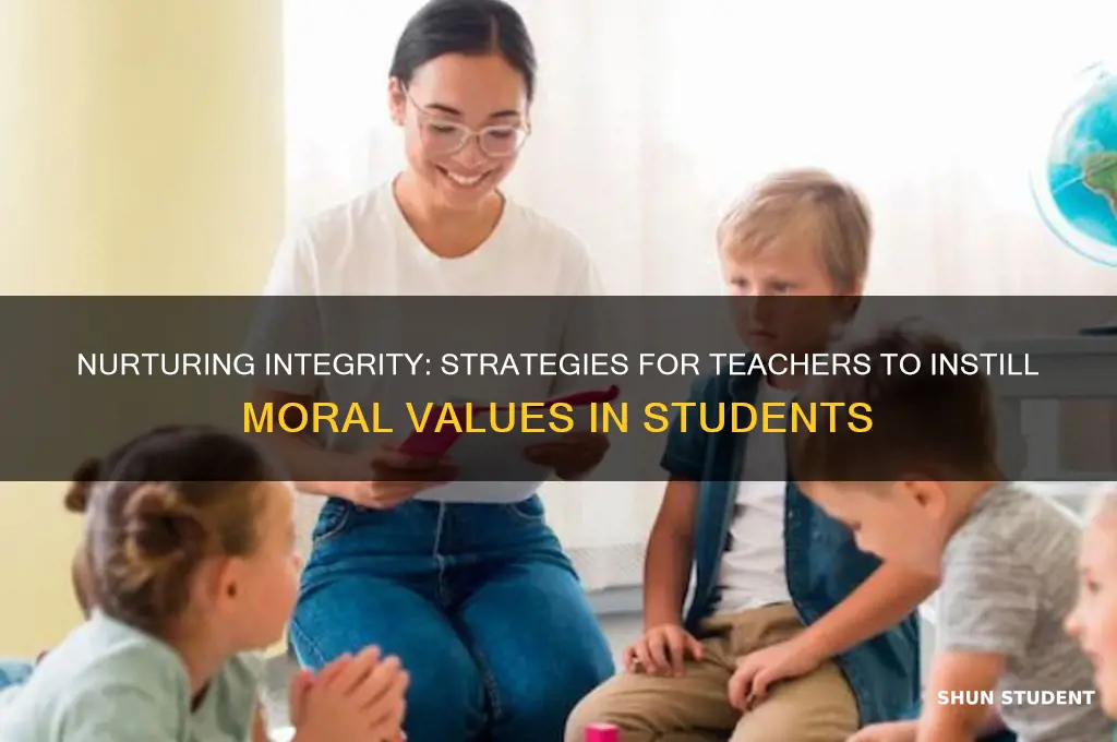 how can a teacher inculcate moral values in students