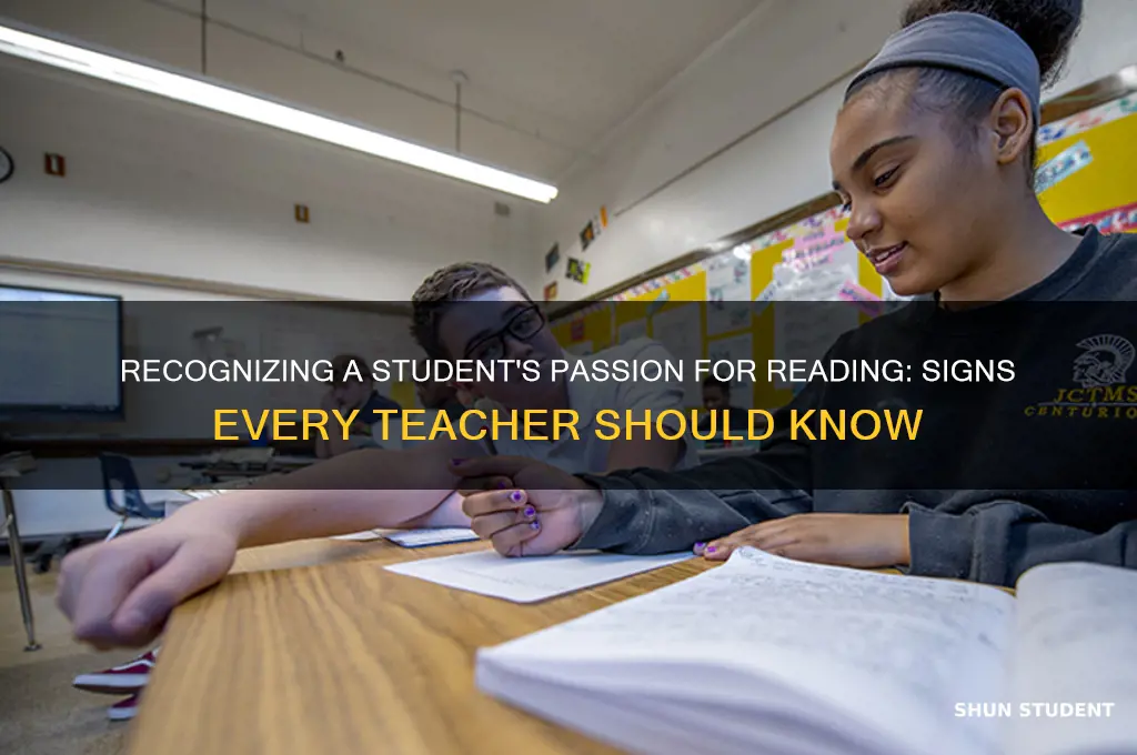 how can a teacher know a student loves reading