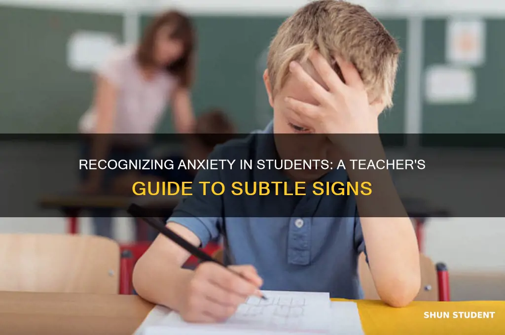 how can a teacher tell if a student has anxiety