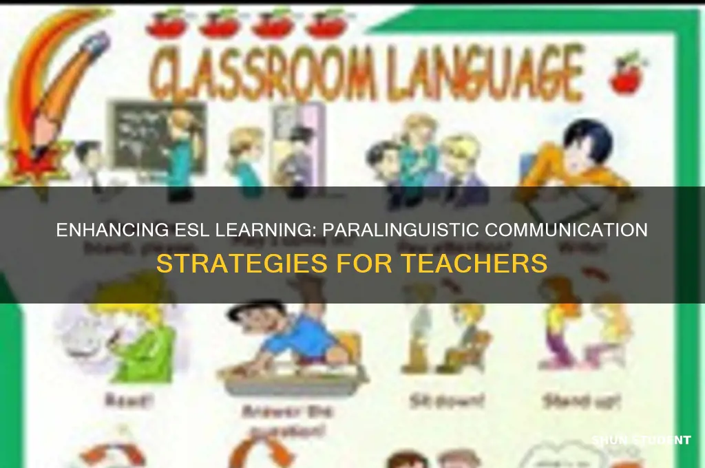 how can an esl teacher use paralinguistic communication with students