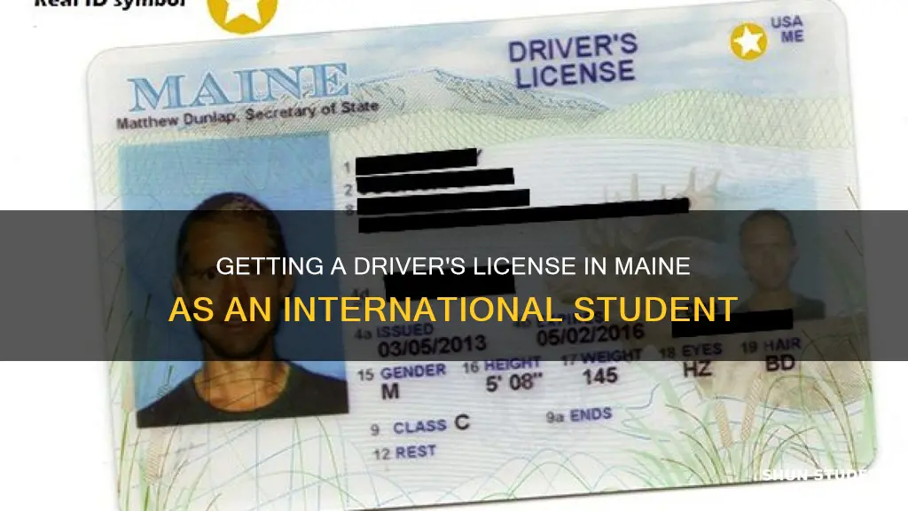 how can an international student get a driver license maine