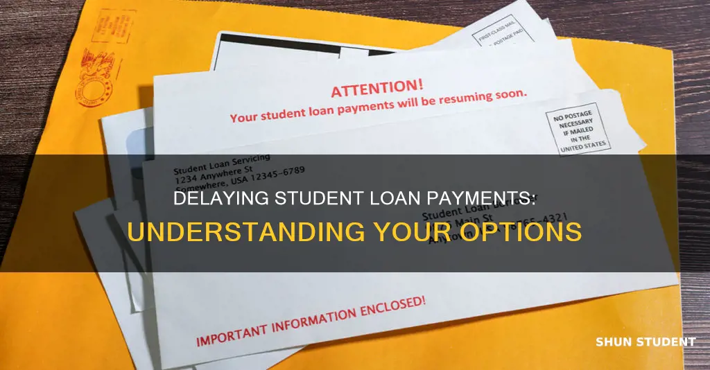 how can i delay paying my student loans