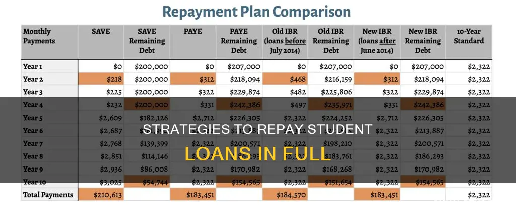 how can i pay my student loan in full