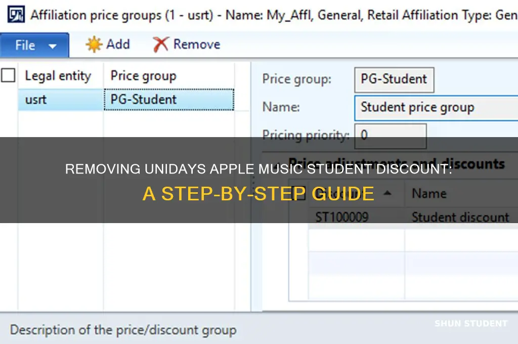 how can i take off unidays apple music student discount