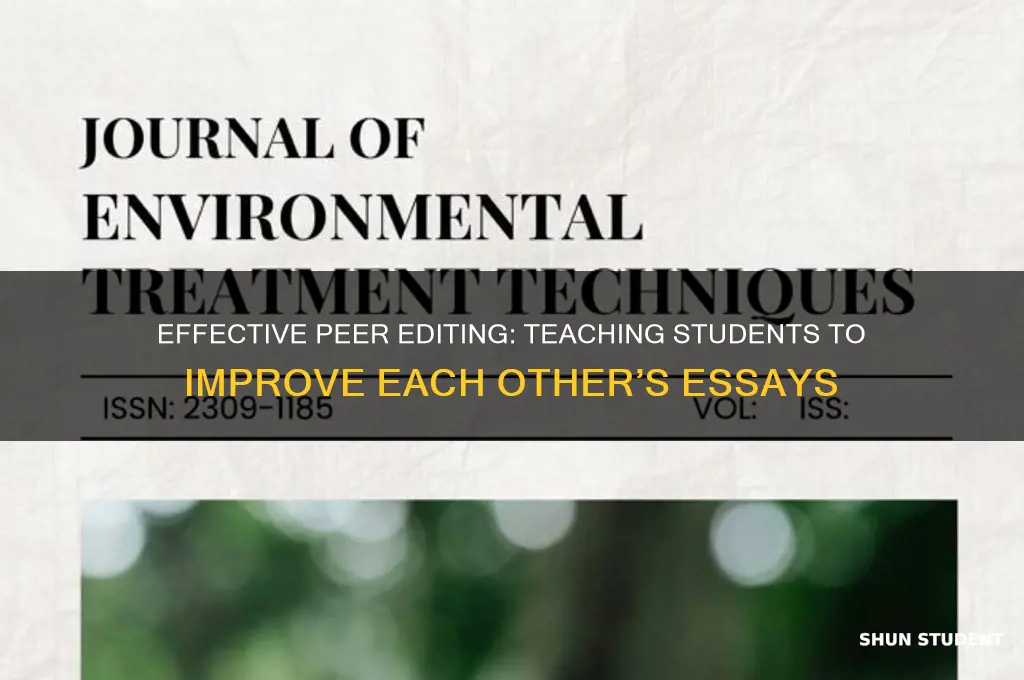 how can i teach students to peer edit an essay