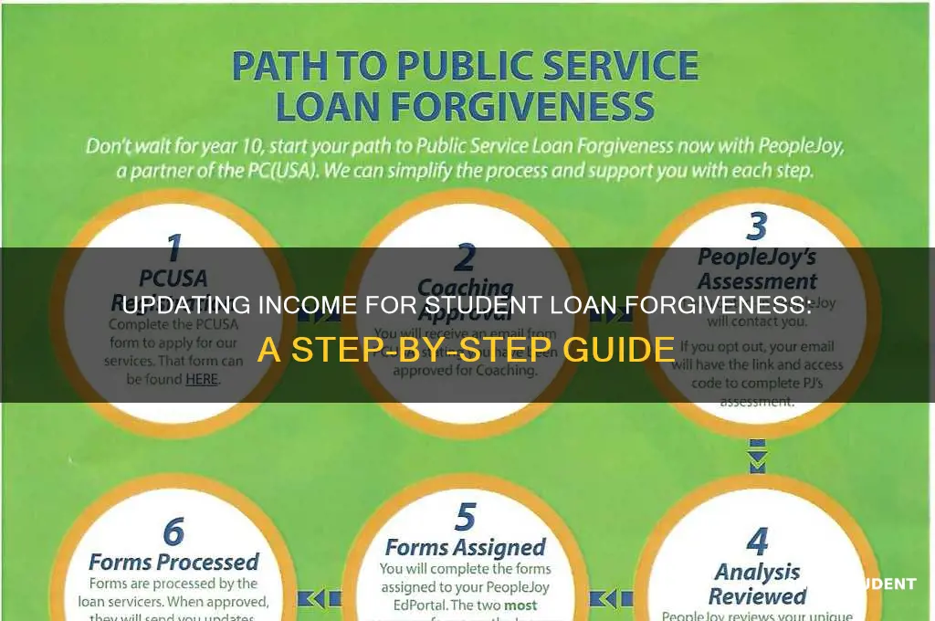 how can i update my income for student loan forgiveness