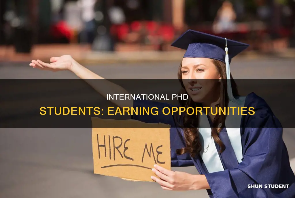 how can international phd students make money