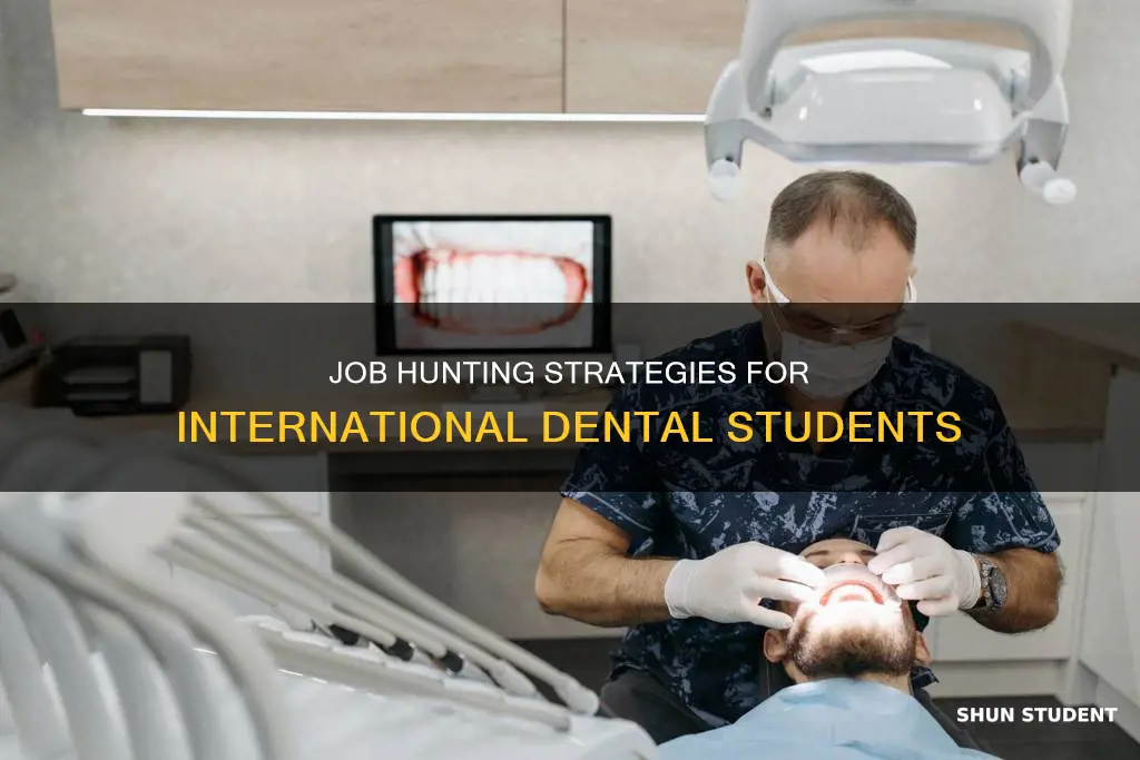 how can international students find jobs in the dental field