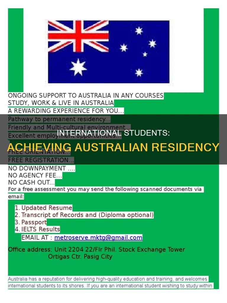 how can international students get permanent residency in australia