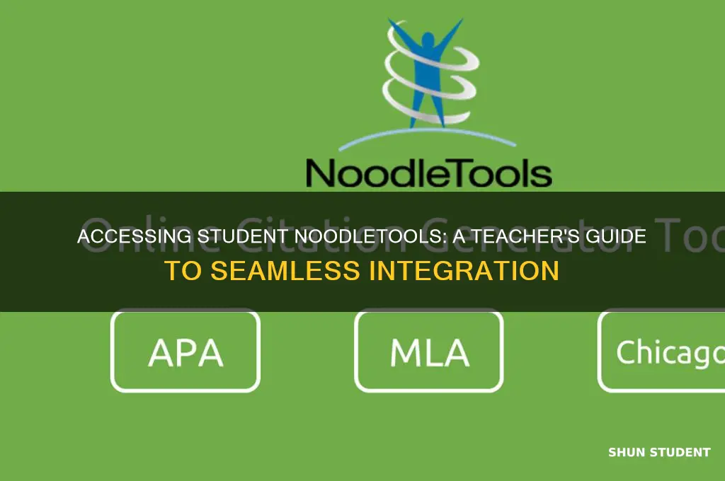 how can teacher access students noodle tools
