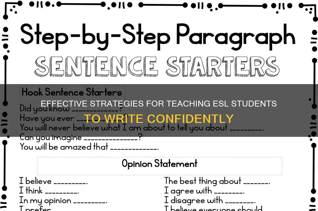 how can you really teach esl students to write