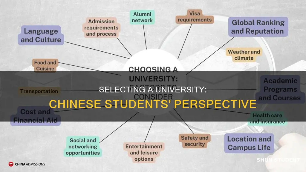 how chinese students choose a university
