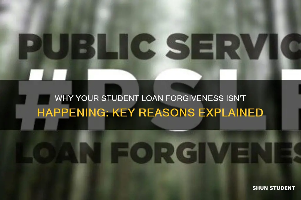 how come my student loan is not forgiven
