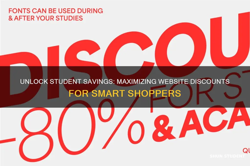 how could in the website student discounts