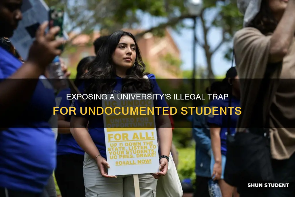 how creating a university to trap undocumented students illegal