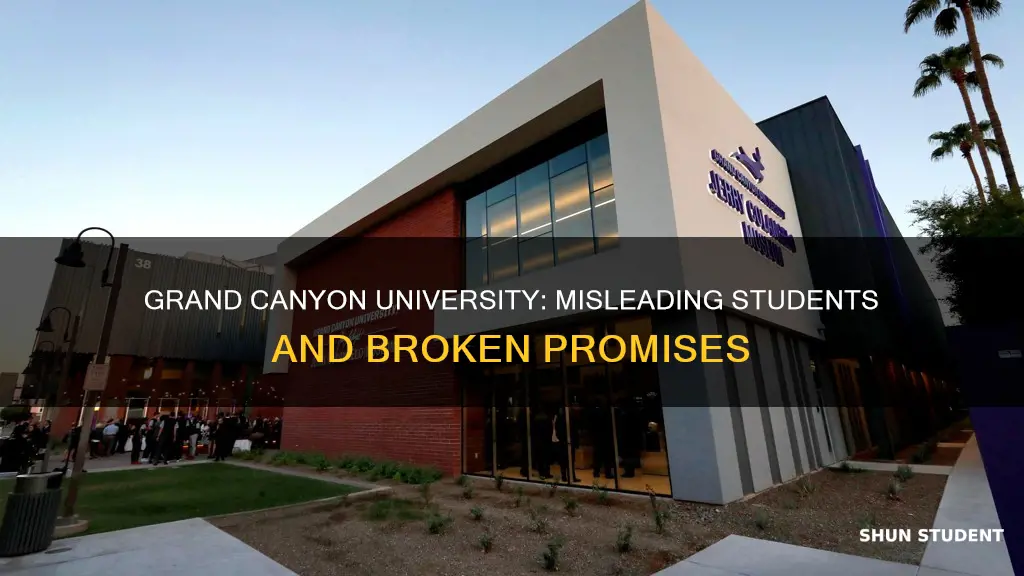 how did grand canyon university mislead students