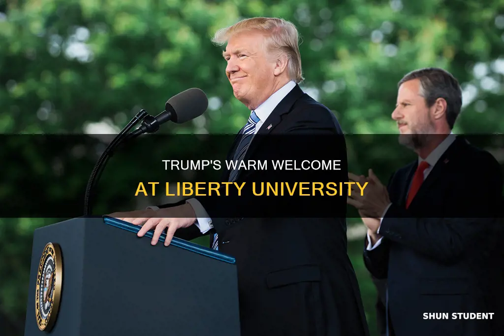 how did liberty university students receive trump