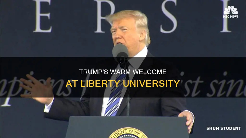 how did liberty university students receive trump