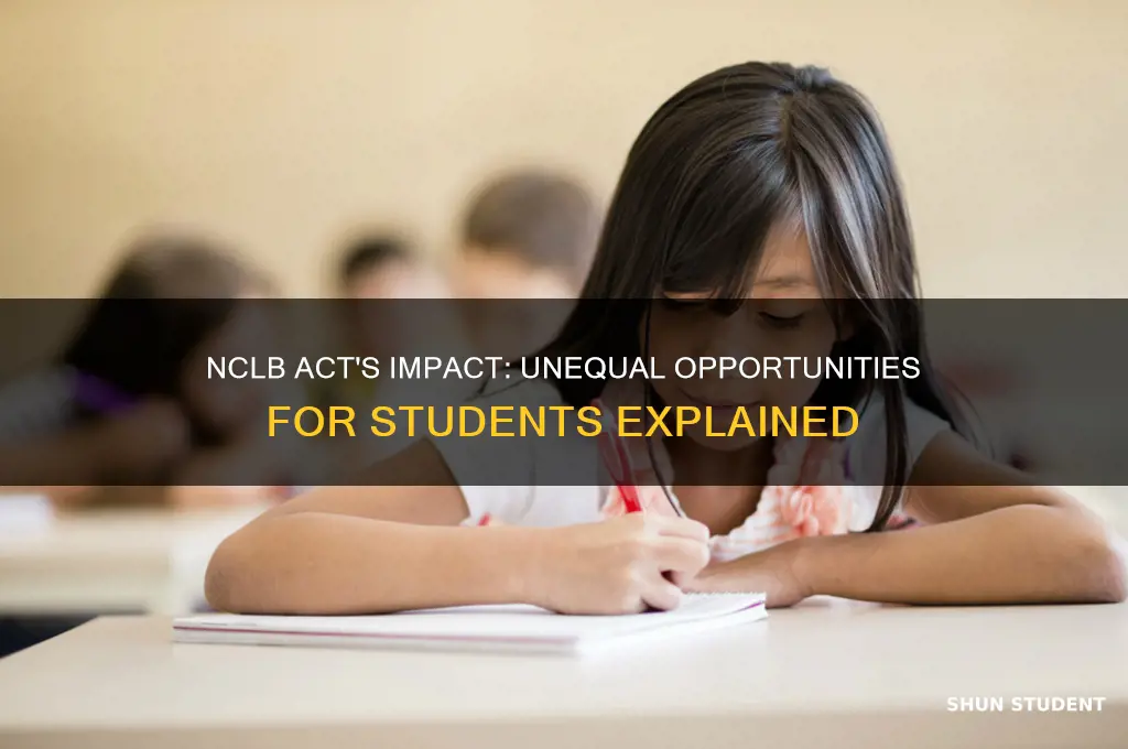 how did nclb act provide students will less equal chances