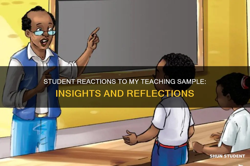 how did the students react to your teaching sample asswer