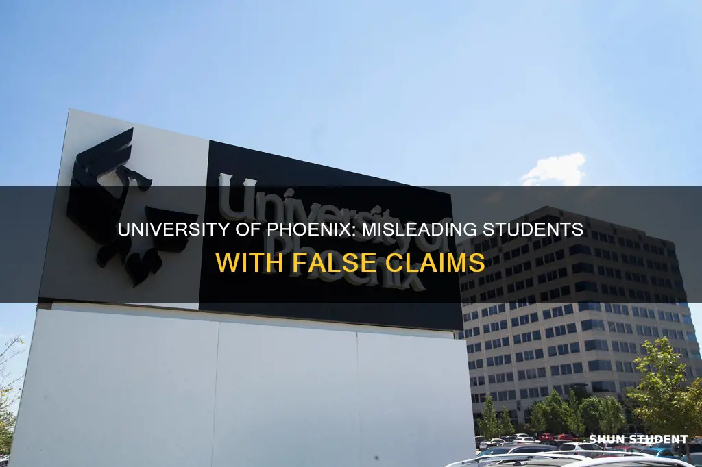 how did university of phoenix mislead students