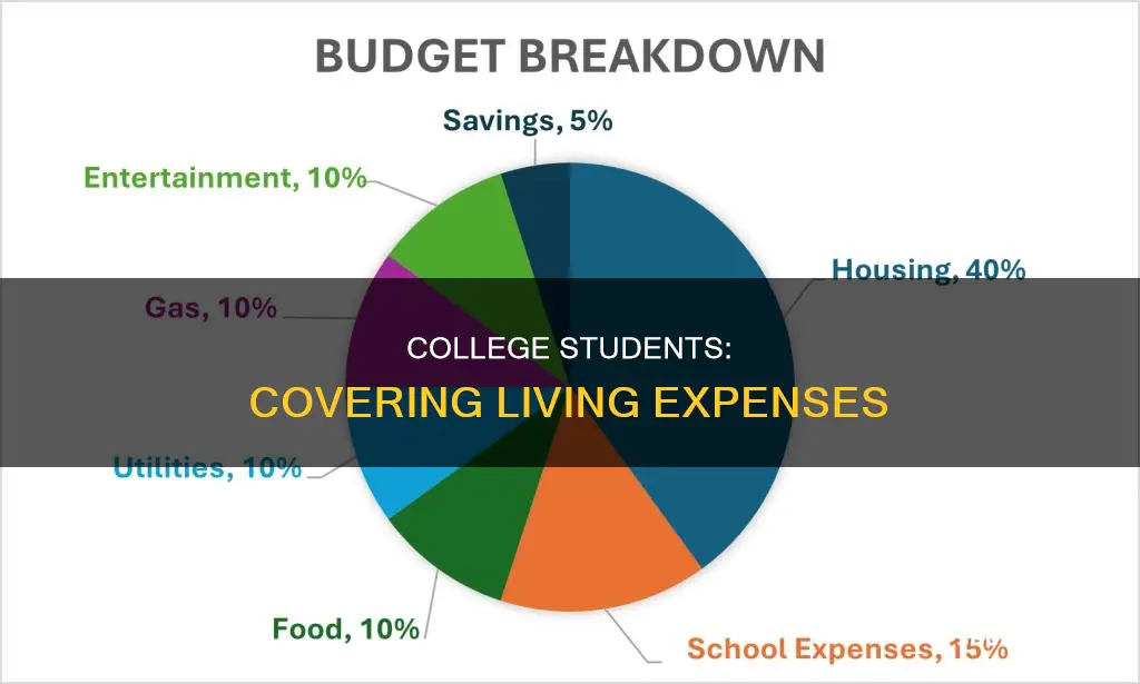 how do college students pay for living expenses