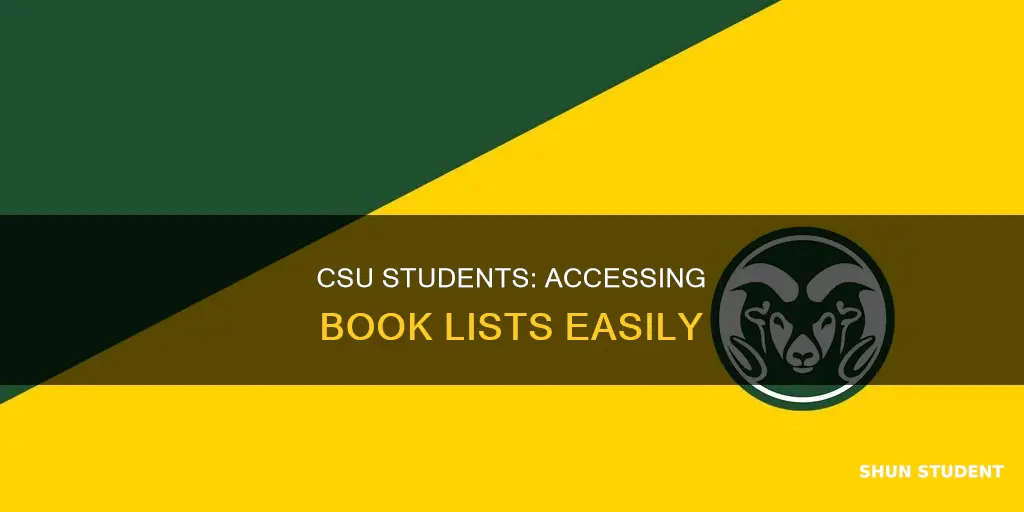 how do colorado state university students get their book lists