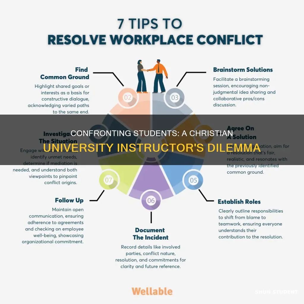 how do cristian university instructors handle students who are confrontational