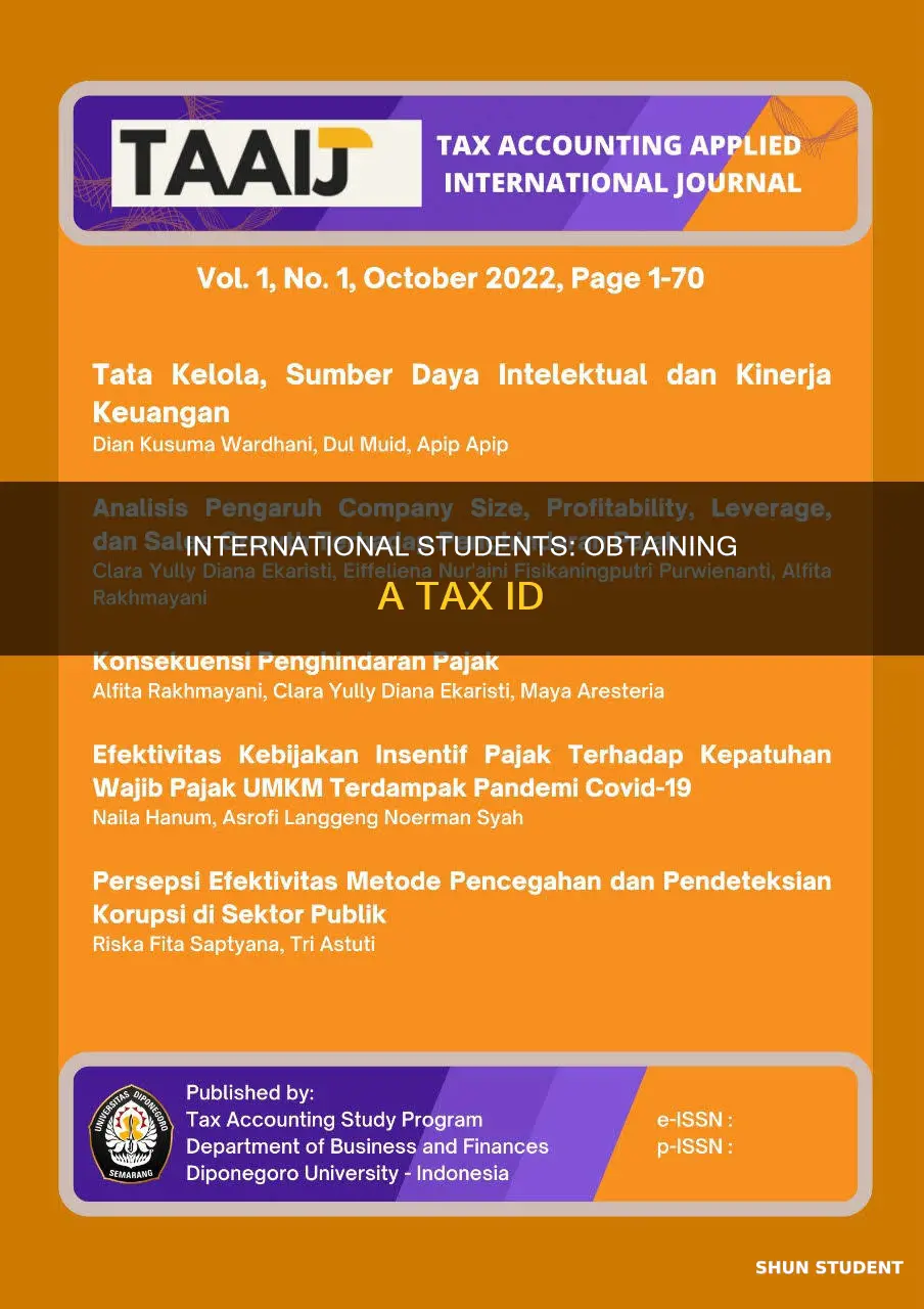how do get tax id number international student