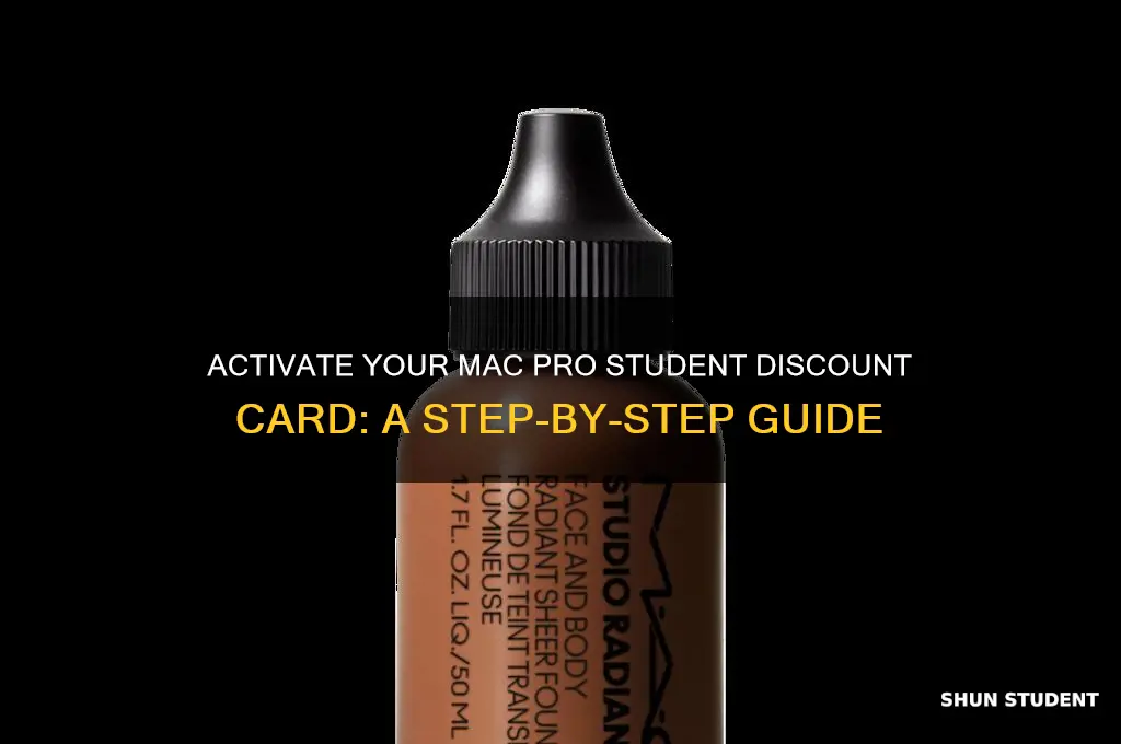 how do i activate my mac pro student discount cartd