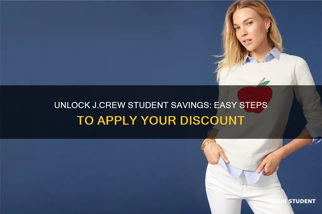 how do i enter my student discount with jcrew